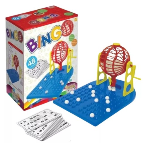 Jogo de Bingo com Cartelas e Dispenser de Bolinhas